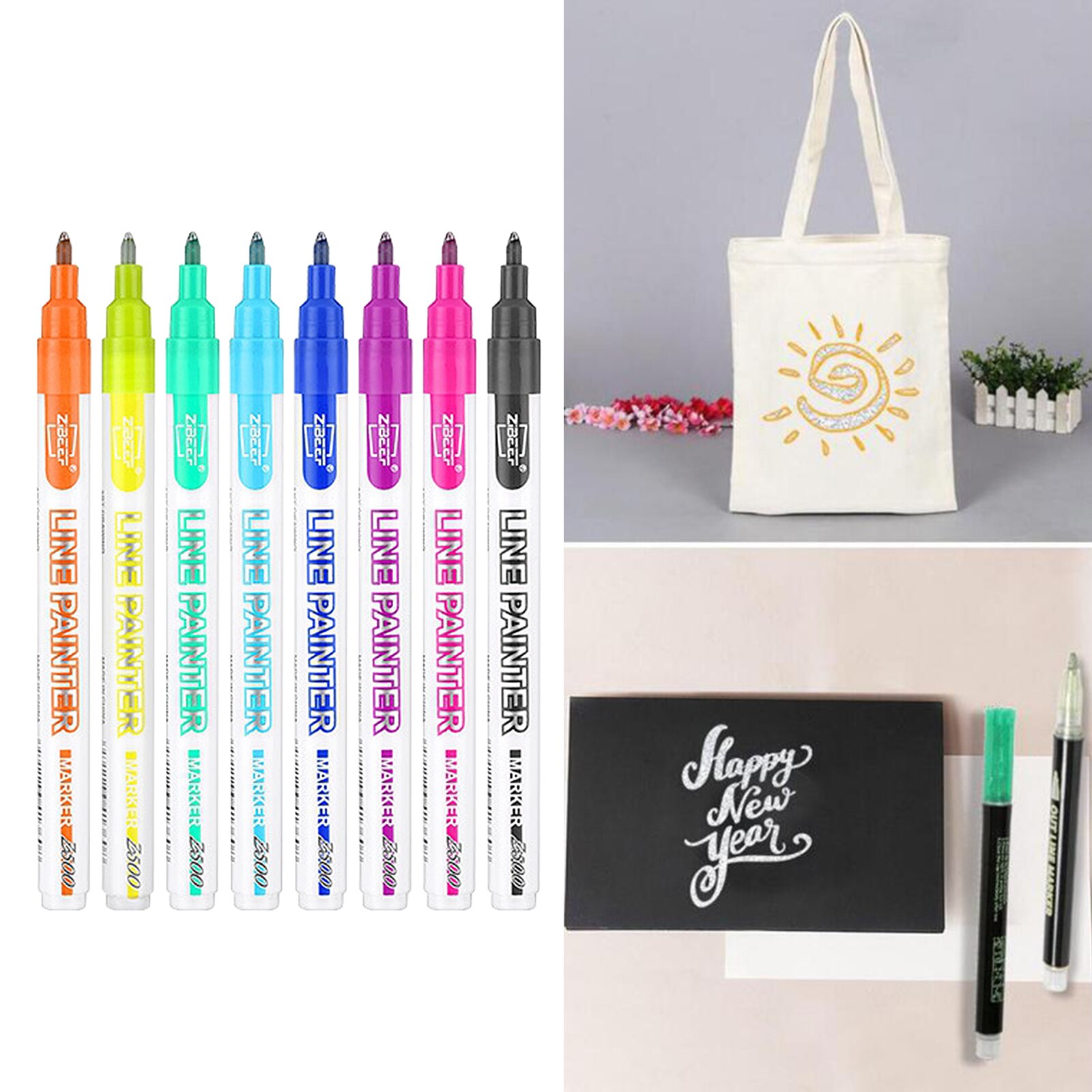 Outline Marker Pen Projects 0.7mm Art Metallic Markers Doodle Writing Pen