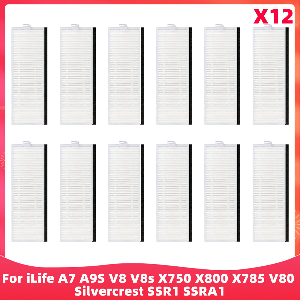 Adatto per ( iLife A7, A9S, V8, V8S, X750, X800, X785, V80, Silvercrest SSR1, SSRA1, DEXP LF-800 ) Rullo, Spazzola Laterale, Filtro: MULTI