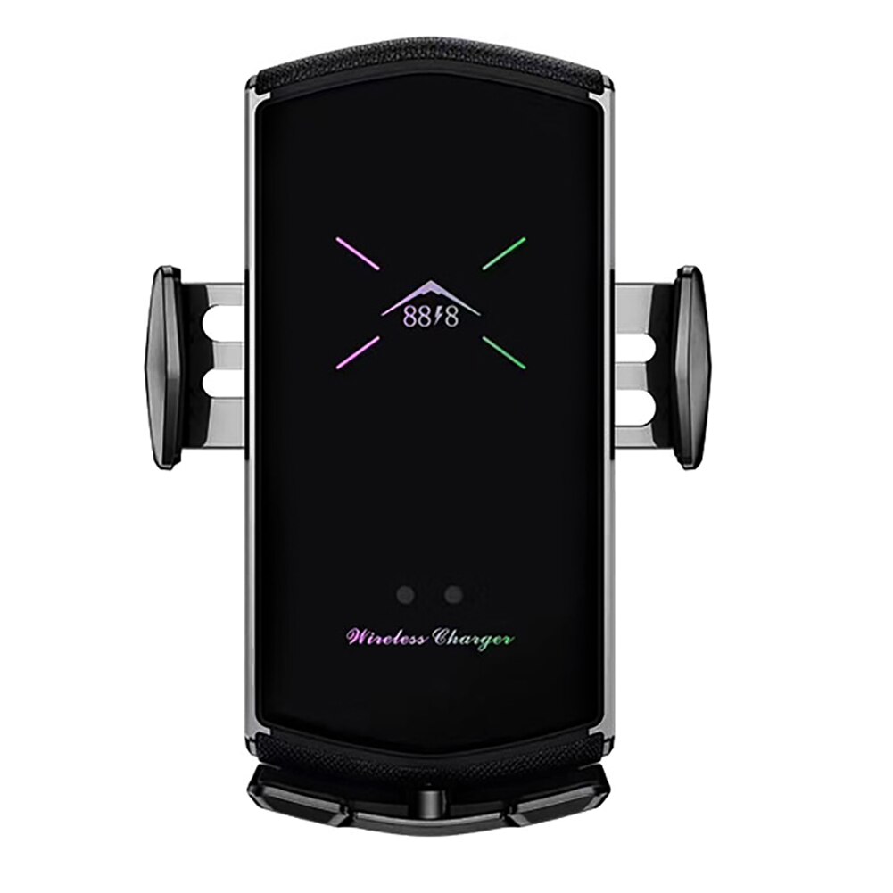 Chargeur sans fil voiture Support de téléphone pour iPhone X 8 7 6 Samsung S9 voiture évent Support de Support de téléphone Support de Support de Smartphone: Black