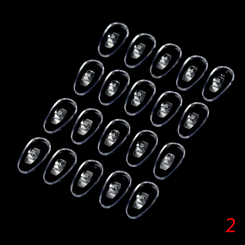 10 pares de parafusos de silicone em almofadas de nariz, cinta de núcleo de alumínio em pvc para suporte de óculos, acessórios de óculos: CÉU AZUL