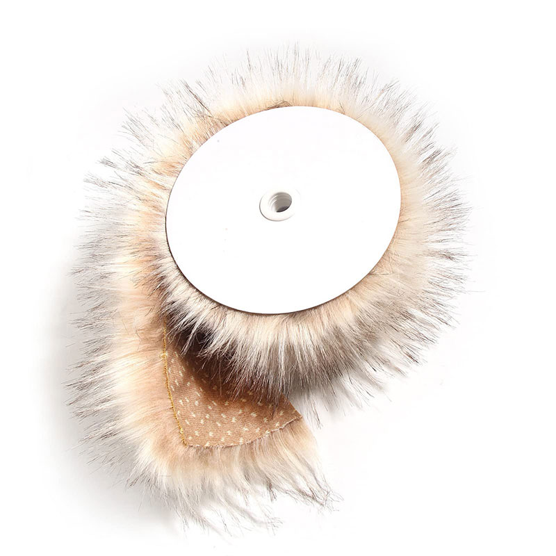 Nachahmung Waschbär Plüsch Faux Fuchs Pelz Kragen Band DIY Weihnachten Plüsch Streifen Kragen Hütte Schal Kleidung roh Rand Pelz Zubehör: 16