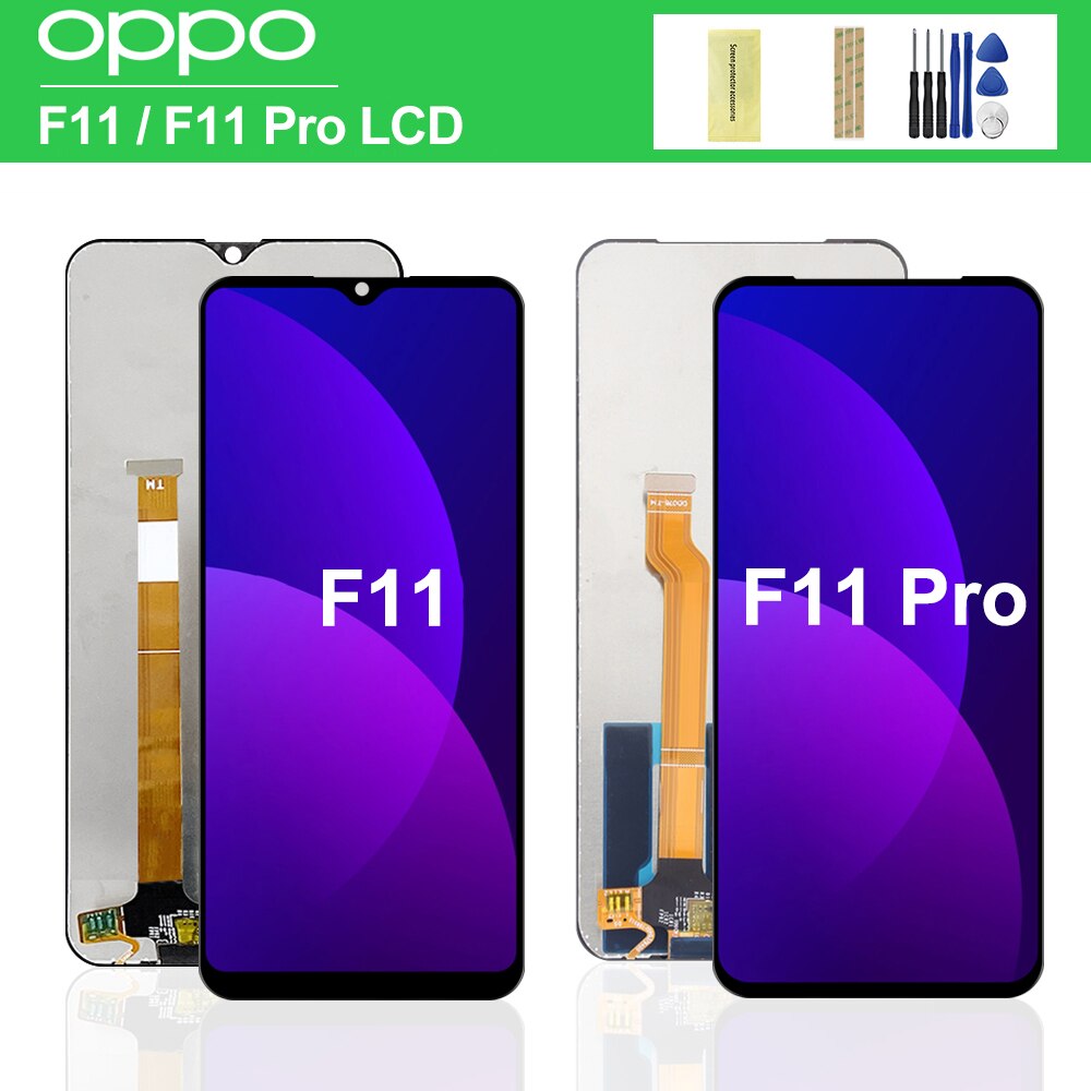 6.53 & #39 ;& #39 ; original for oppo  f11 f 11 lcd cph 1913 display skjerm touch + frame digitizer montering for oppo  f11 pro cph 1969 display