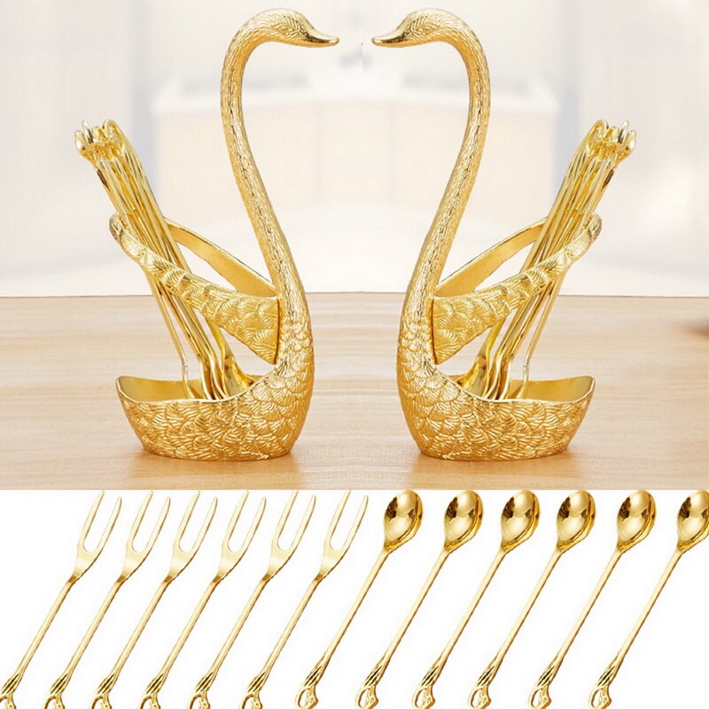 10Pcs/Lot RVS Lepel Dessert Schop Voor Servies Set Ijs Fruit Koffie Lepel Cadeau Creatief Servies Scoop