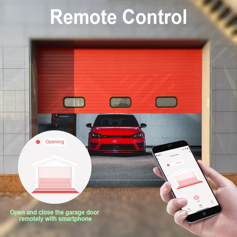 Garage door sensor opener controller remote WiFi switch Tuya Smart Life App works with Google Home Alexa home automation