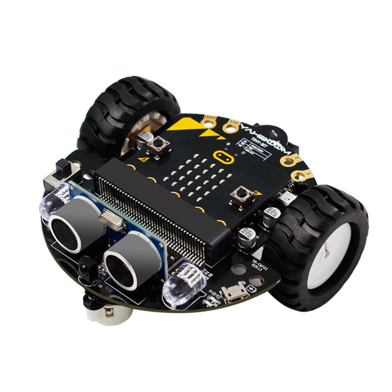 1Set Micro:bit Graphical Programming Robot Mobile Platform Smart Car V4.0 Support Line Patrol Ambient Light Accessories: Default Title