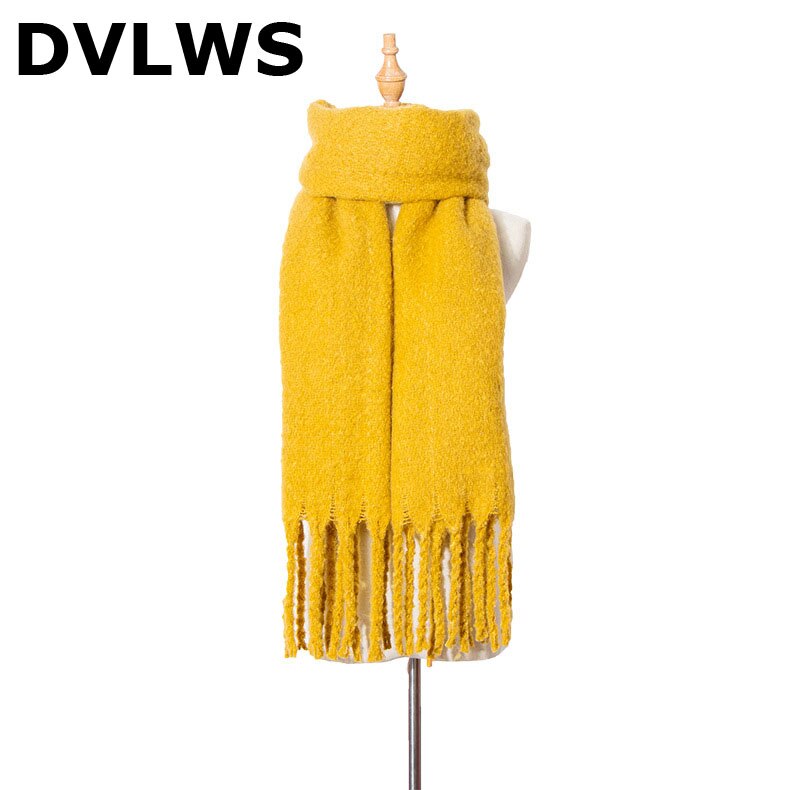 Warme Schals Herbst Und Winter Neue Stil Grob Tassled Kreis Sand Einfarbig Schal Schal von Dicken Schal Schal