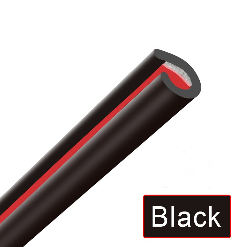 Auto bumper beschermer deurstrips rubberen rand beschermstrips zijdeuren sierlijsten kleefkras voertuig voor auto's auto: 20m zwarte