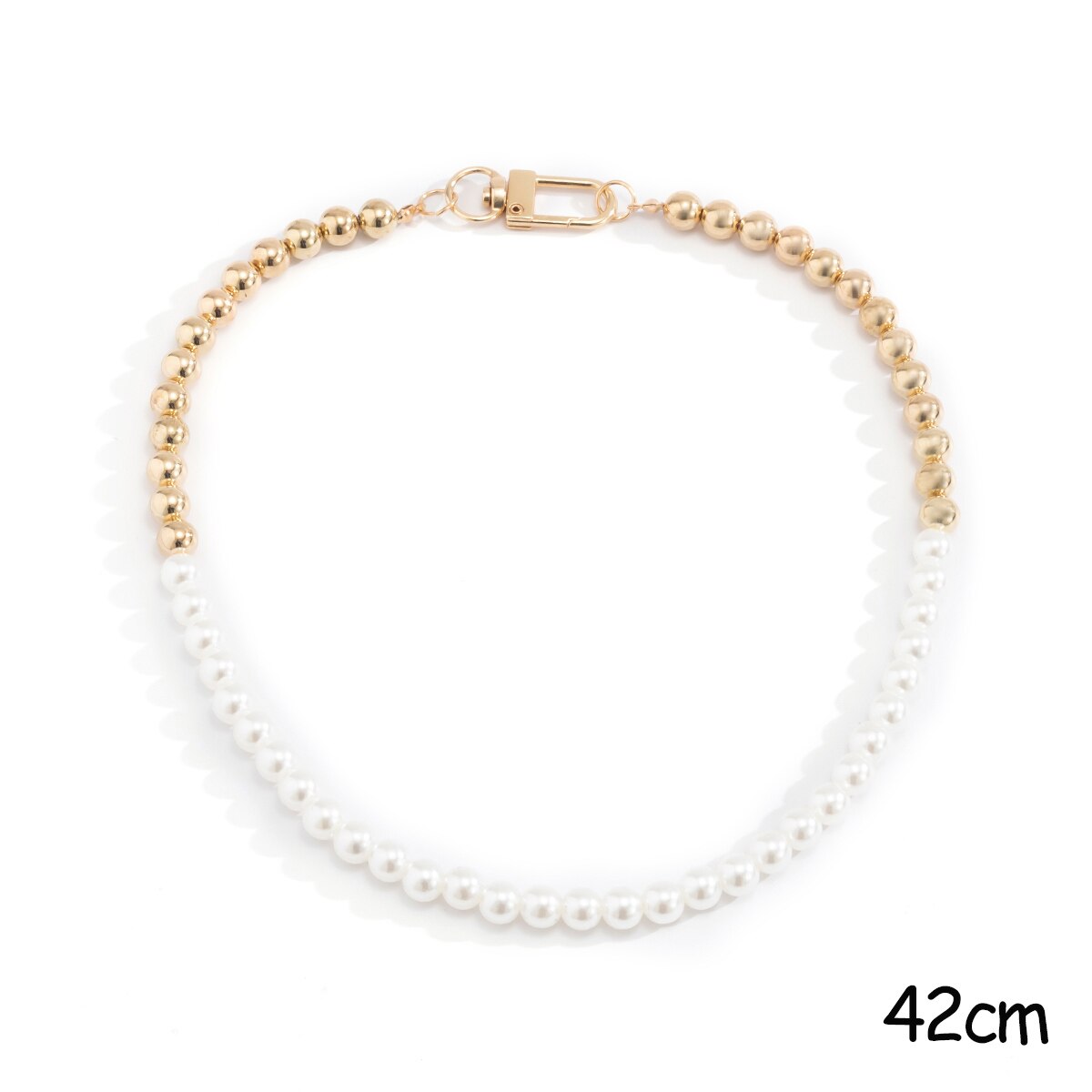 Ingesight. Z Koreaanse Elegante Imitatie Parel Choker Ketting Kraag Eenvoudige Minimalistische Sleutelbeen Ketting Kettingen Voor Vrouwen Sieraden: JS03749