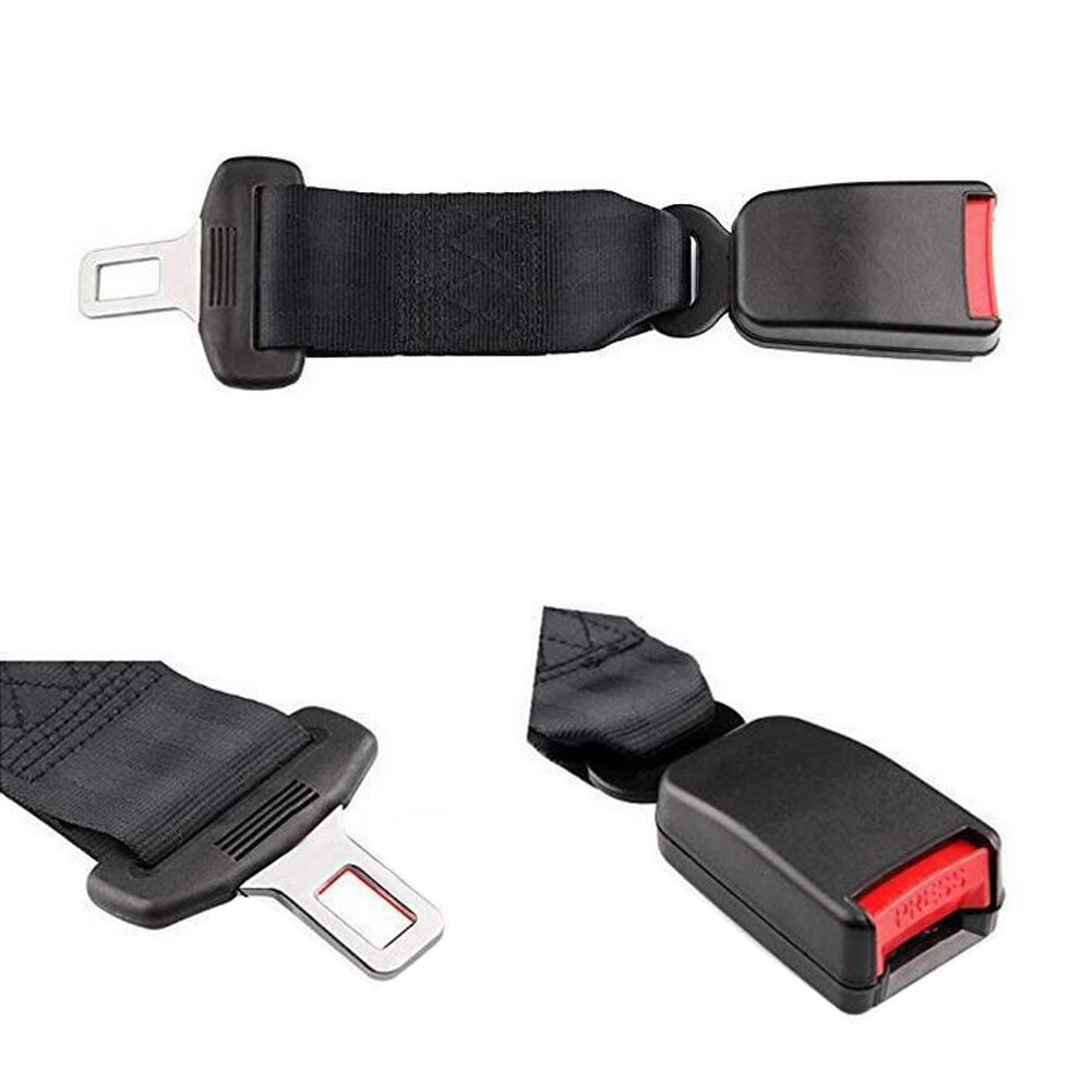 2Pcs Universal Car Safety Belt Extender Safety Seat belt 23mm Long-lasting Black Seat belt Extender Car Auto D Type With Safety