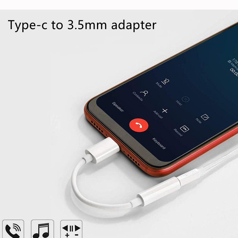 Adapter typu C do 3,5 mm Kabel audio typu C do gniazda 3,5 mm Cyfrowy dźwięk umożliwia słuchanie muzyki Oglądanie telewizji Rozmowy głosowe