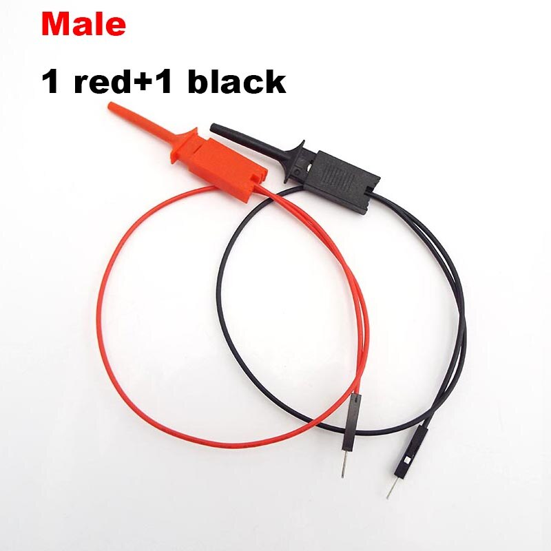 Probe Test Clamp Line Kit Hook Clip for Electronic Testing Grabber Round Crocodile Electric Logic Analyzer Cable Gripper: type 3-male