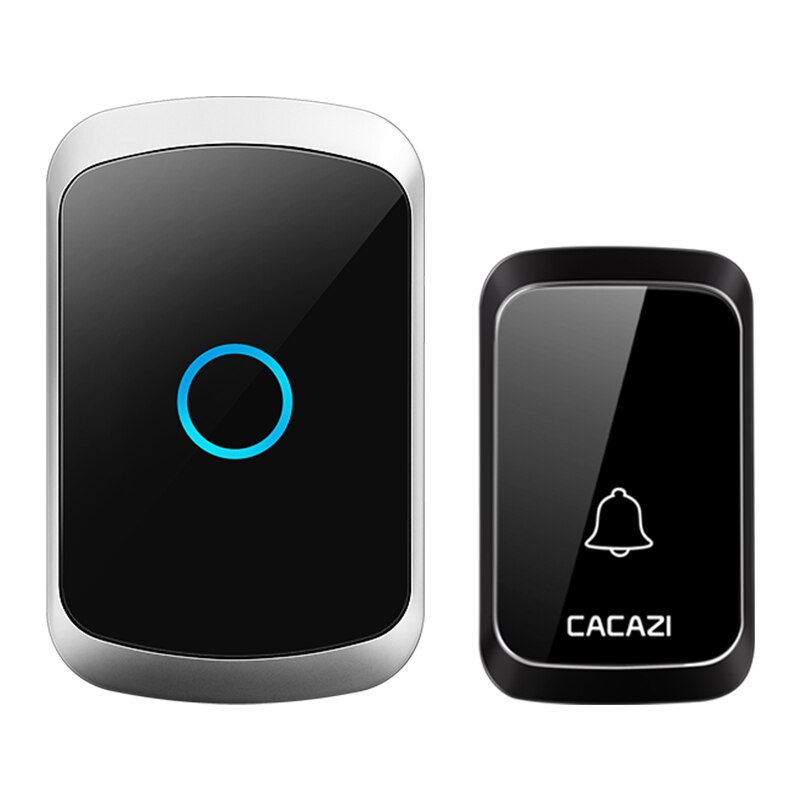 Cacazi Draadloze Deurbel Dc Batterij-Operated Waterdichte 36 Chimes 5 Volume 300M Range Home Security Draadloze Deur Call ring Bell