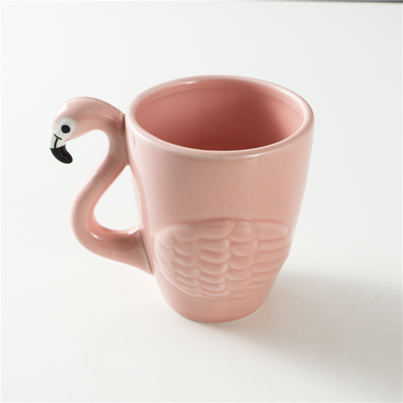 Exquisite 3D Flamingos Coffeware Sets,Super Beauty Coffee Mug Cup Teapot Girl Birthday ,coffee pot tea set Christmas: Mug