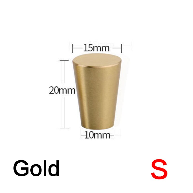 Moden Stijl Kegelvorm Effen Zinklegering Borstel Nikkel Koper Matte Zwarte Kleur Kast Knoppen Lade Handvat Dresser Pull S-M: 1