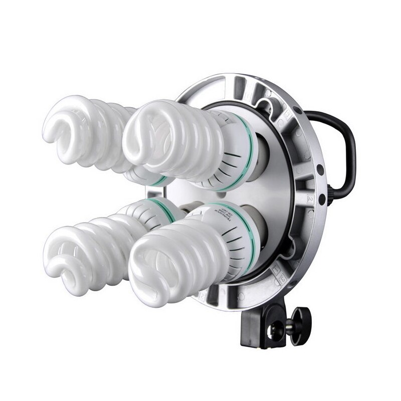 Studio Photo Godox TL-4 4in1 E27 douille tricolore ampoule lampe tête lumière continue pour Bowen Mount multi-support photographie