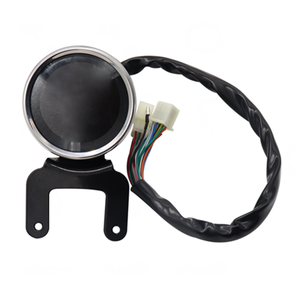 Velocímetro Universal de 12V para motocicleta indicador Digital LED, tacómetro, odómetro, medidor de aceite, esfera de visión nocturna multifunción