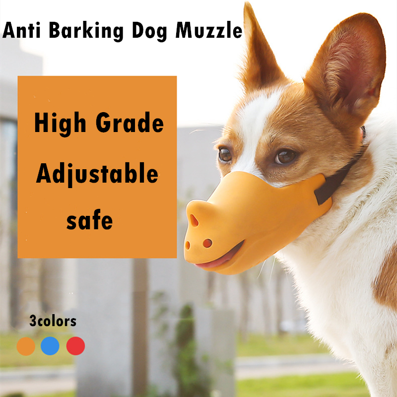 Anti Barking Dog Muilkorf Voor Kleine Grote Honden Verstelbare Pet Mond Muilkorven Mond Cover Anti-Bite Eten Siliconen Neushoorn vorm