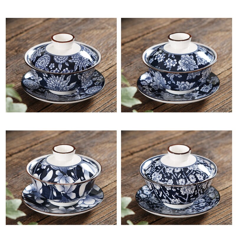 160ml Chinese Traditions Gaiwan Tea Set Bone China Tea Sets Tureen Tea Porcelain Pot Set Antique Kung Fu Tea Cup For Home Travel