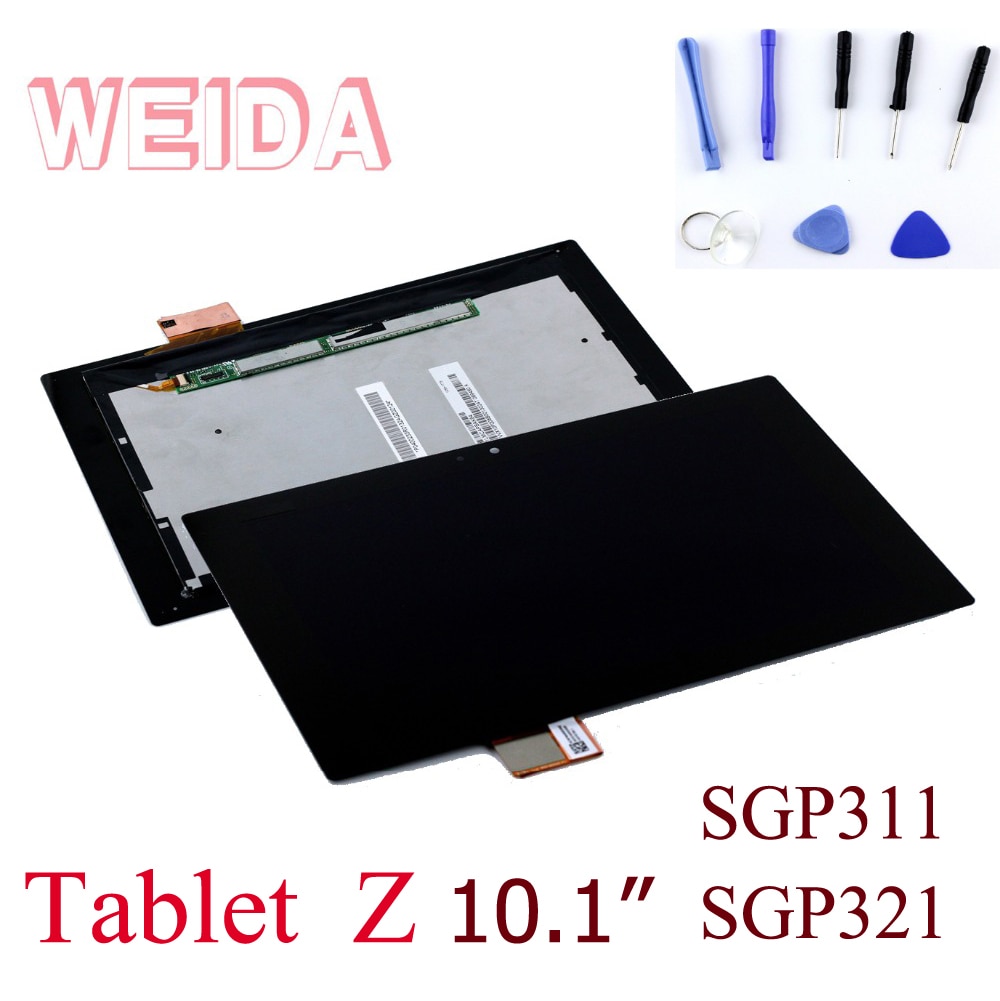 WEIDA LCD Replacement 10.1" For Sony Tablet Z SGP321 SGP311 Touch Screen LCD Display Assembly Tablet Z SGP321