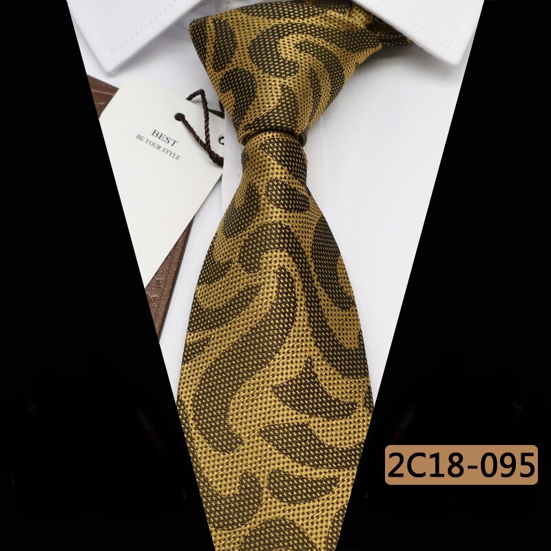 YISHLINE Mens Ties 8 Cm GEOMETRIC Patterns Cassual Jacquard Woven Necktie Men Tie Wedding Business Corbata Para Hombre: 2C18-095