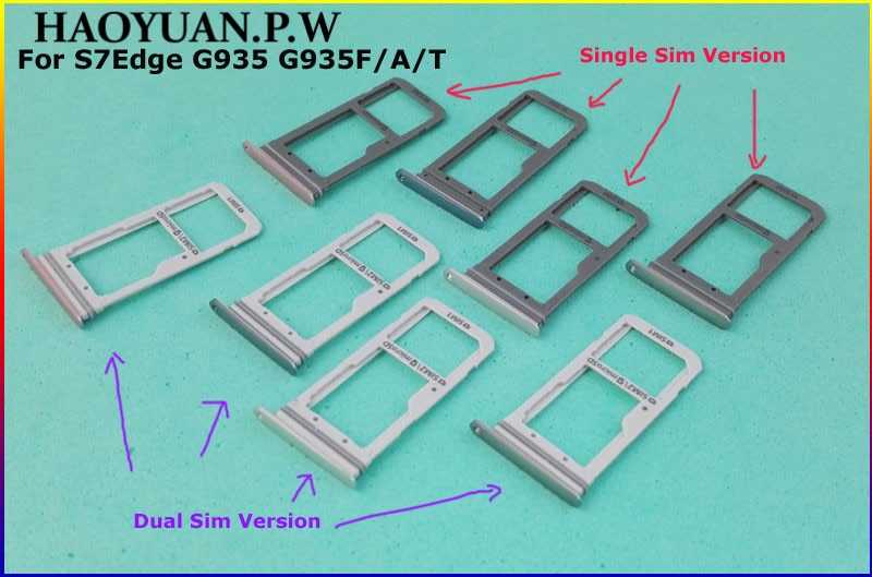 HAOYUAN.P.W Housing Single / Dual Version SIM Card Tray Slot Holder For Samsung Galaxy S7 Edge S7Edge G935 G935F/A/T