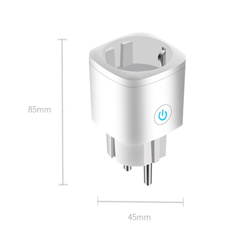 16A WiFi Smart Plug EU Adaptor 110-240V Wireless Remote Voice Control Energy Monitor Outlet Timer Socket For Alexa Google Home