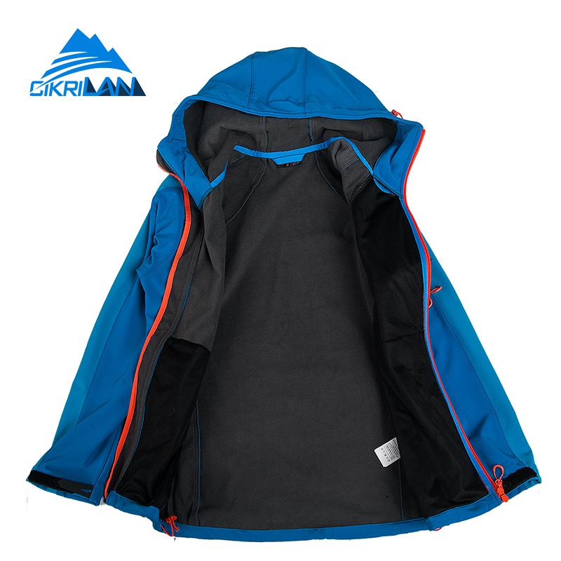 Cikrilan-chaqueta con capucha para hombre, abrigo para senderismo, acampada, exterior, Softshell, rompevientos, escalada, esquí, Otoño e Invierno