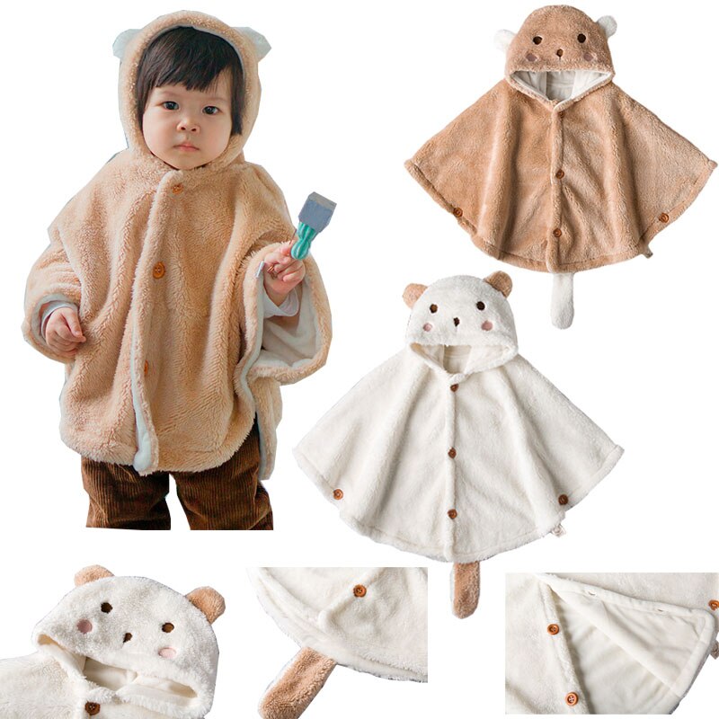 Pasgeboren Jas Kinderen Kleding Lam Wol Baby Verdikte Baby Mantel Jongen Meisje Baby Sjaal Cartoon Dier Baby Jas Herfst Winter