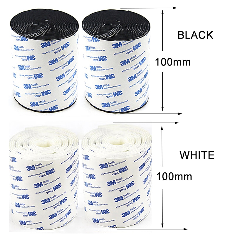 100Mm (4Inch) sterke Zelfklevende Sluiting Haak En Lus Tape Nylon Sticker Haak Lus Lijm Magic Tape Met Lijm 1 Meter/partij