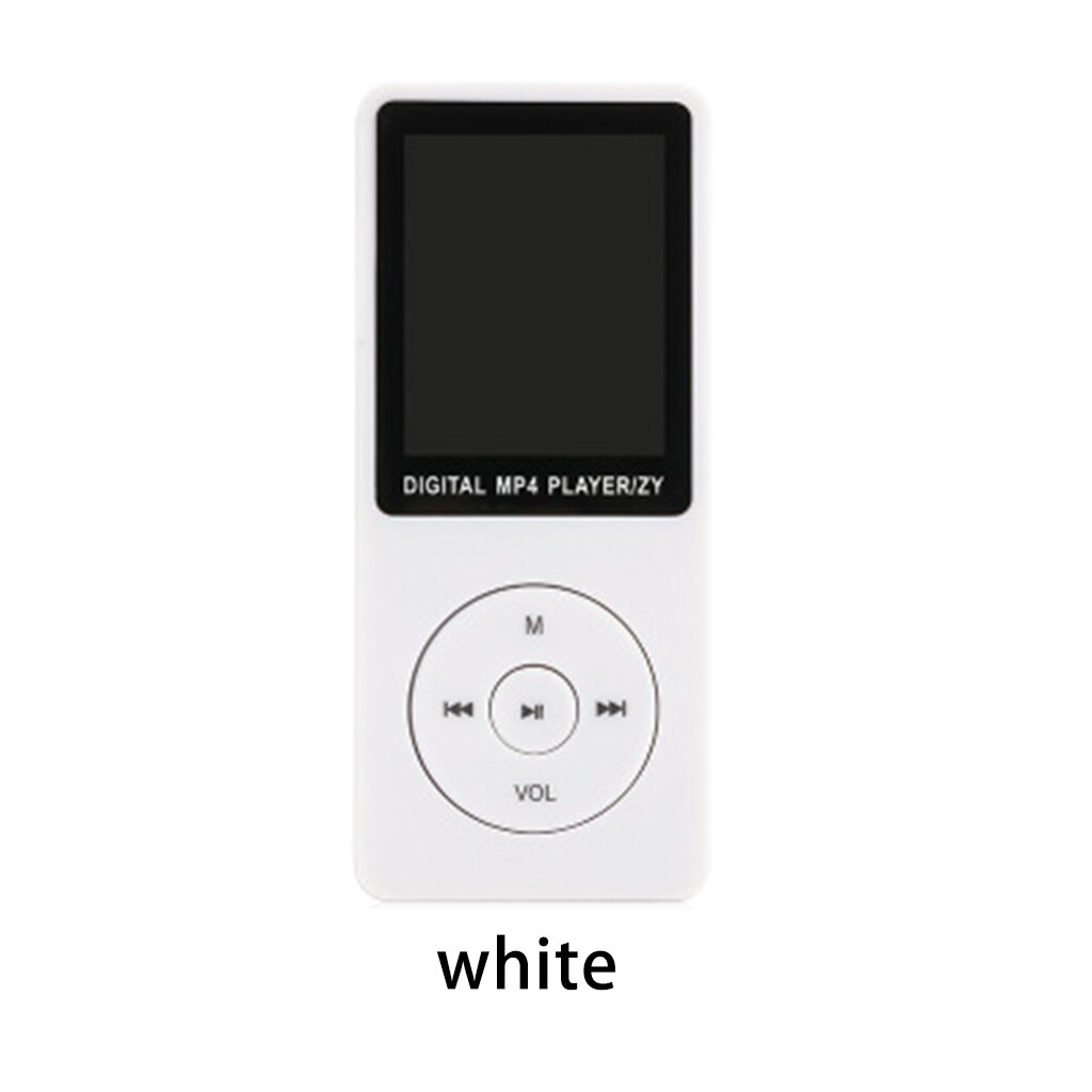 Bærbar  mp3 mp4 -afspiller 1.8 tommer lcd-skærm fm-radio video indbygget mikrofon, high fidelity optagelse usb 2.0 højhastighedstransmission: Hvid