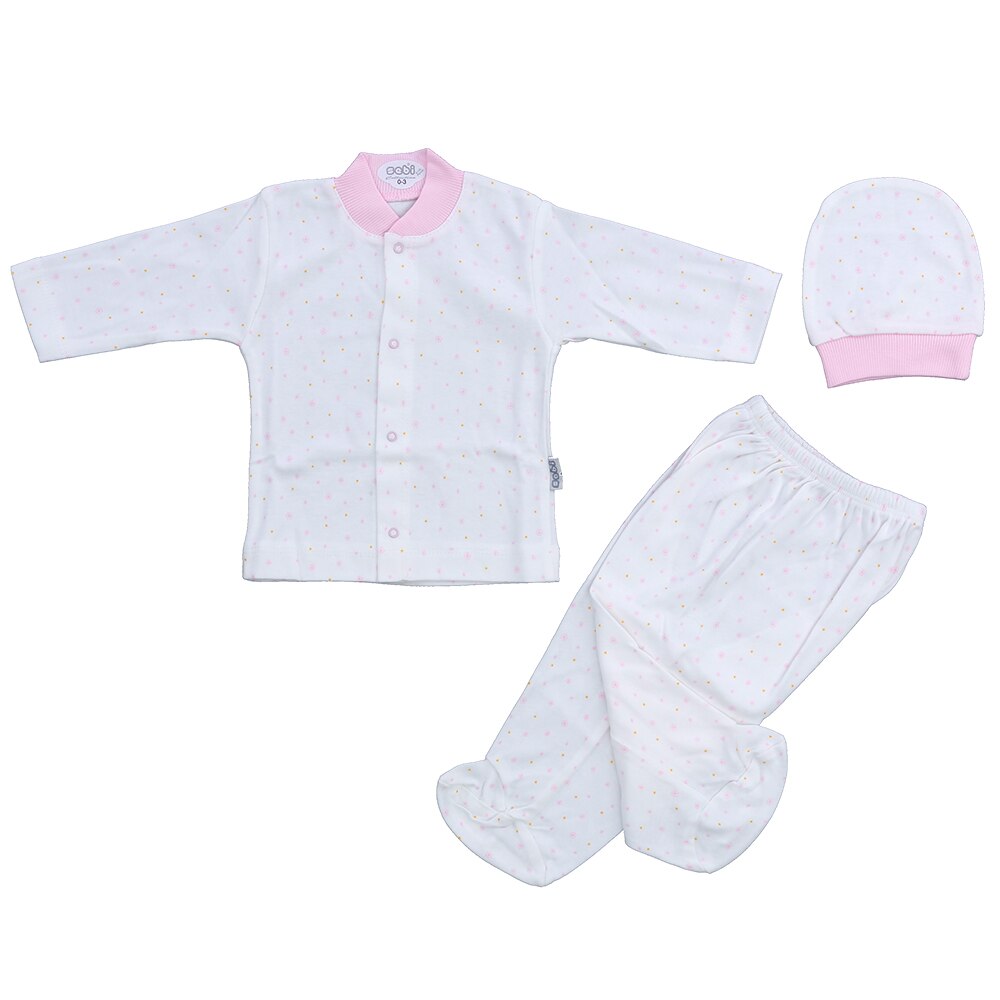 Baby Pyjama Jurk Kleding Voor Meisjes Jongens Nachtkleding Kinderen Nachtkleding Pasgeboren Sets Badjas 0-3 Maand Vier Seizoen katoen: White-Pembe