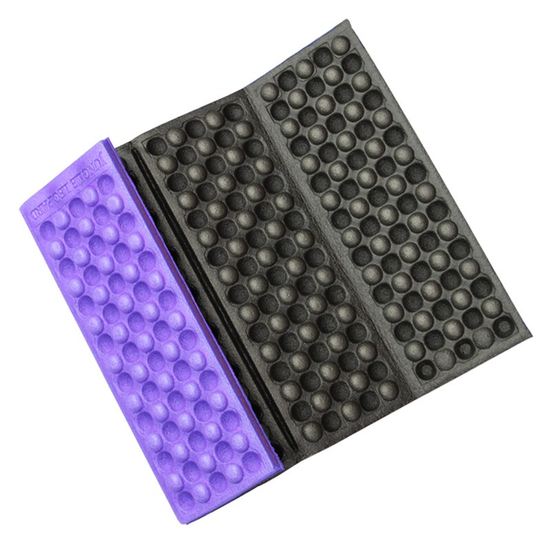 Coussin en mousse en plein air Camping voyage tapis coussin pliant siège en mousse imperméable Portable étanche à l'humidité randonnée pique-nique siège: purple