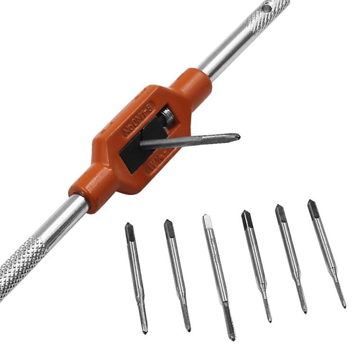 7 st  m1.1-m2.5 miniskruv handtappset handtapp gänga trådgängning gängkranar attackverktyg  m1-8 justerbar gängnyckel