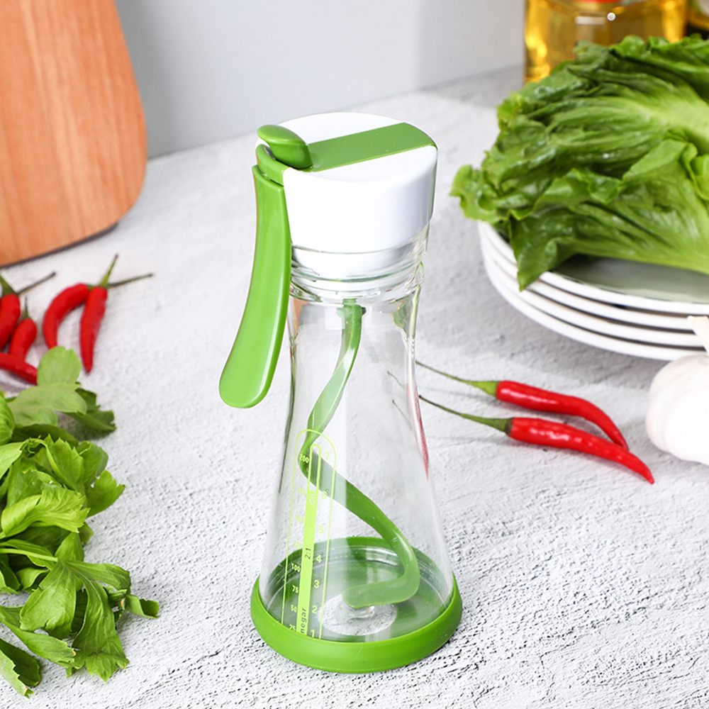 310ml Salad Dressing Mixer Bottle Manual Dressing Mixing Container Shaker Leak-free Salad Dressing Blender for Home Kitche
