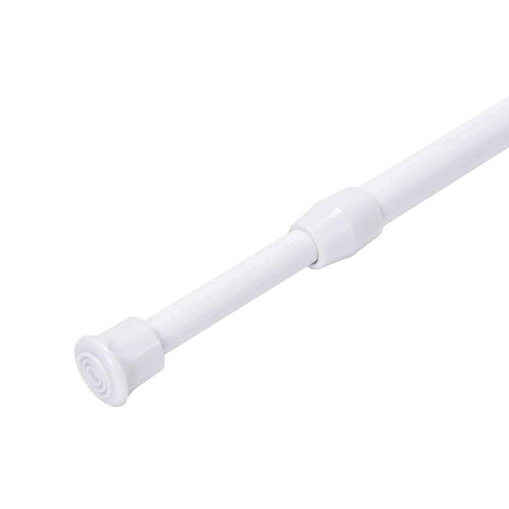 Spring Loaded Extendable Telescopic Net Voile Tension Curtain Rail Pole Rod Rods White Length: About 55-90 Cm