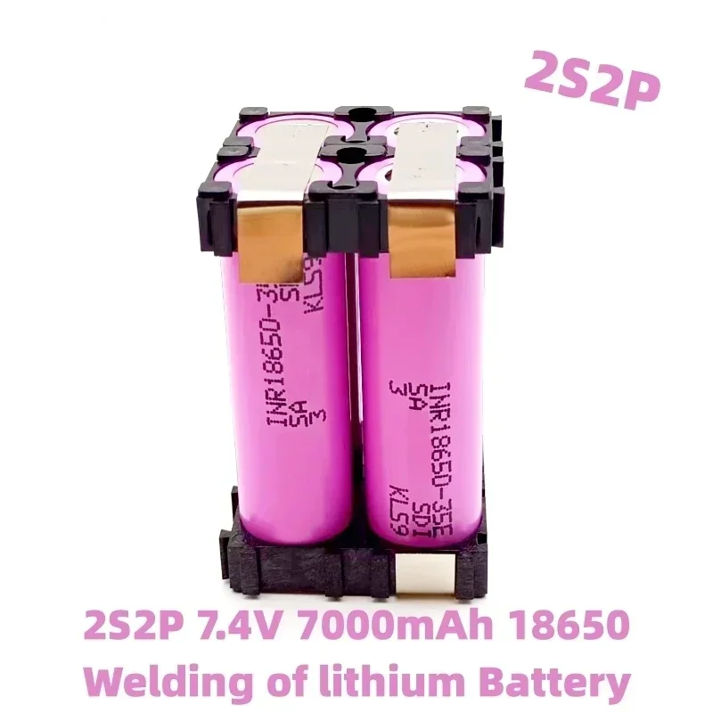 35E 20A 18650 3500mAh 7000mAh 2S 3S 4S 5S 6S/1P 2P 7.4V 12.6V 14.8V 18V 25.2V for screwdriver battery welding battery pack: Blue
