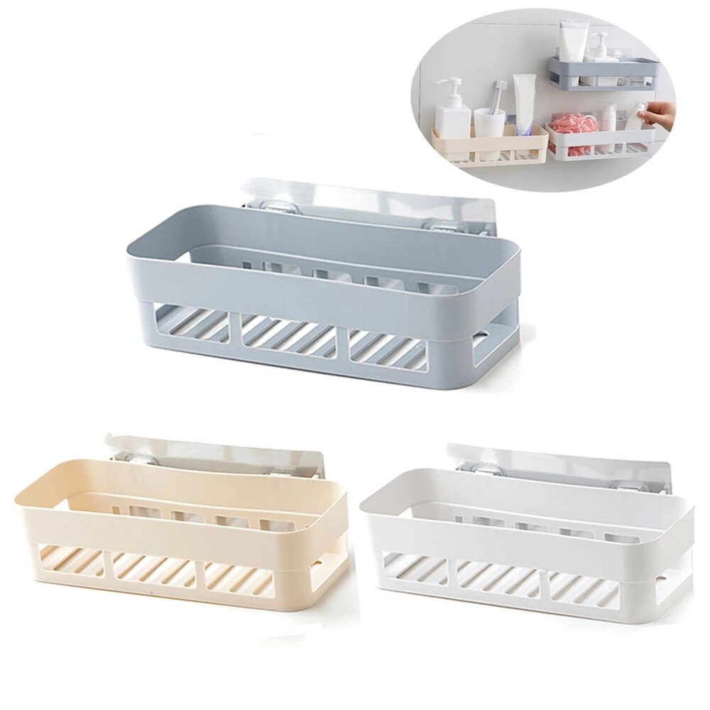 LARRO Douchemand Rvs Bad Plank Geen Boren Douche Organizer Wandmontage