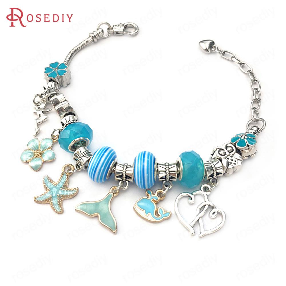 Kann Machen 3Stck Armreif Ozean Stil Große See Perlen Armbänder Machen einstellen Schmuck Machen Bausätze DIY Handgemachte Liefert Zubehör einstellen
