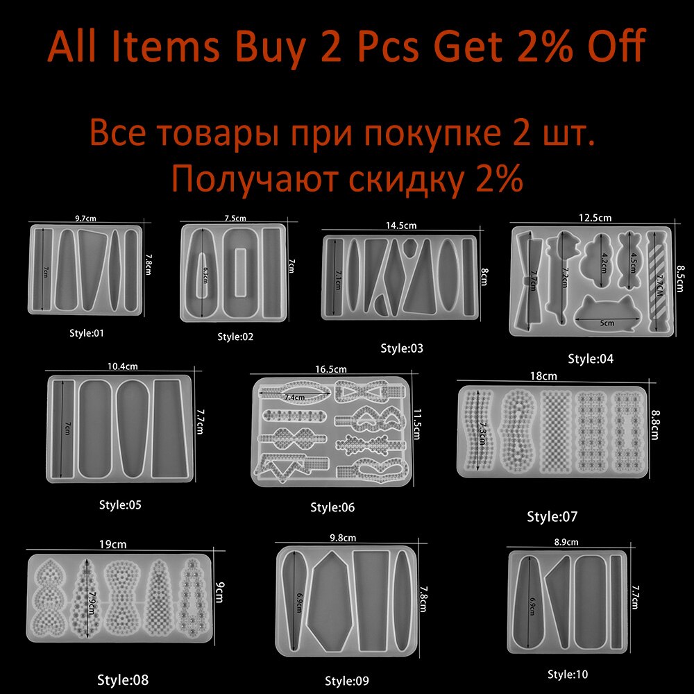 Multi-style szpilka Barrette silikonowe formy przezroczyste do włosów klipy żywica epoksydowa UV formy do DIY tworzenia biżuterii akcesoria do włosów