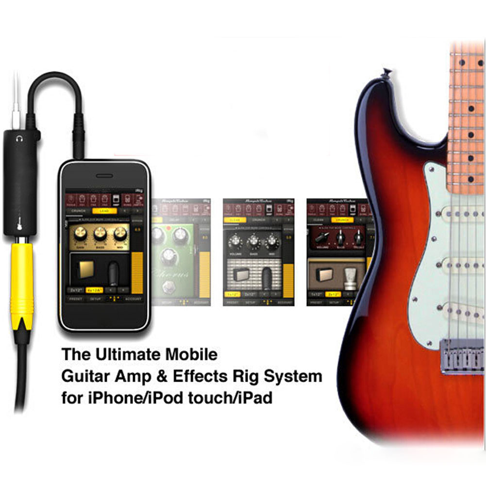 Gitaareffecten Interface Adapter Converter Draagbare Gitaar Audio Interface Gitaar Interface Converter voor IPhone/iPad/iPod