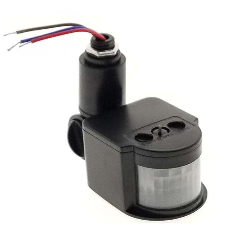 Led bevægelsessensor 110v 220v automatisk infrarød pir infrarød detektor 180 graders roterende udendørs timerkontakt bevægelsessensor
