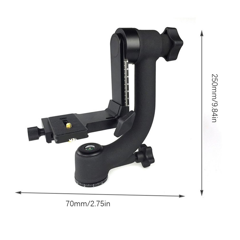 ST-360 Panoramica Verticale di 360 Gradi pro del Giunto Cardanico del Treppiedi Testa 1/4 di pollice Vite per La Macchina Fotografica Dslr Teleobiettivo Piastra A Sgancio Rapido