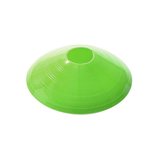 10pcs/set Soccer Training Sign Flat Pressure Resistant Cones Marker Discs Bucket Marker PE Football Training: Green