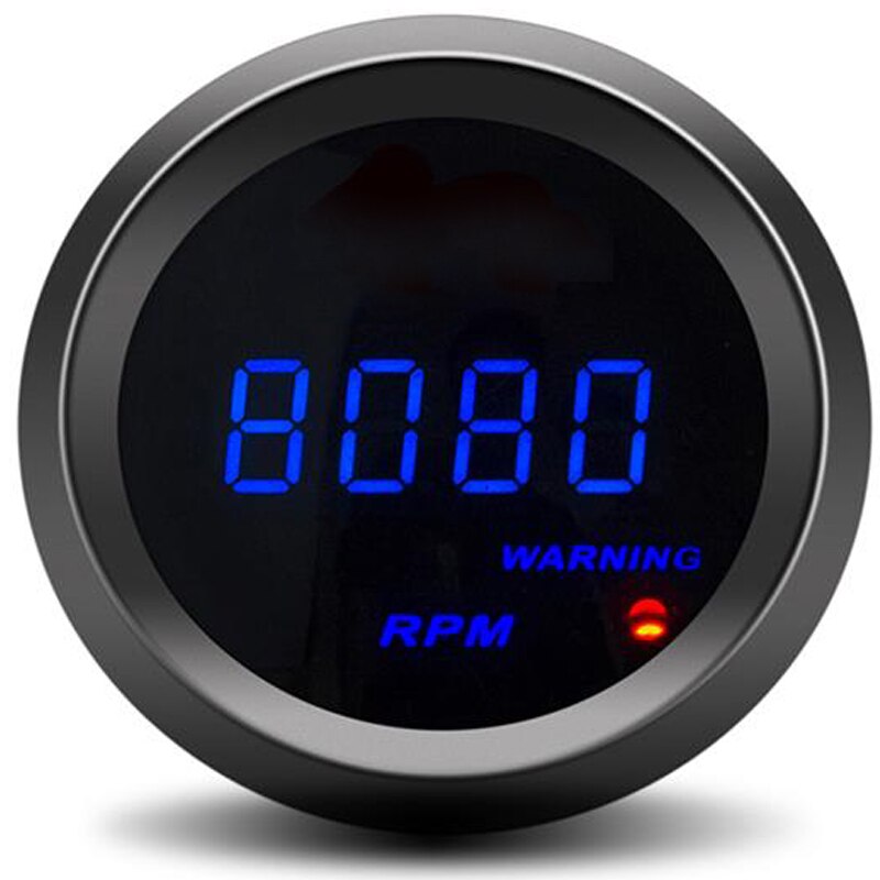 52mm Car Digital Turbo Boost Gauge PSI BAR Water Temp Oil Temp Oil Pressure Gauge Voltmeter Tachometer Rpm gauges Air Fuel Ratio: Tachometer