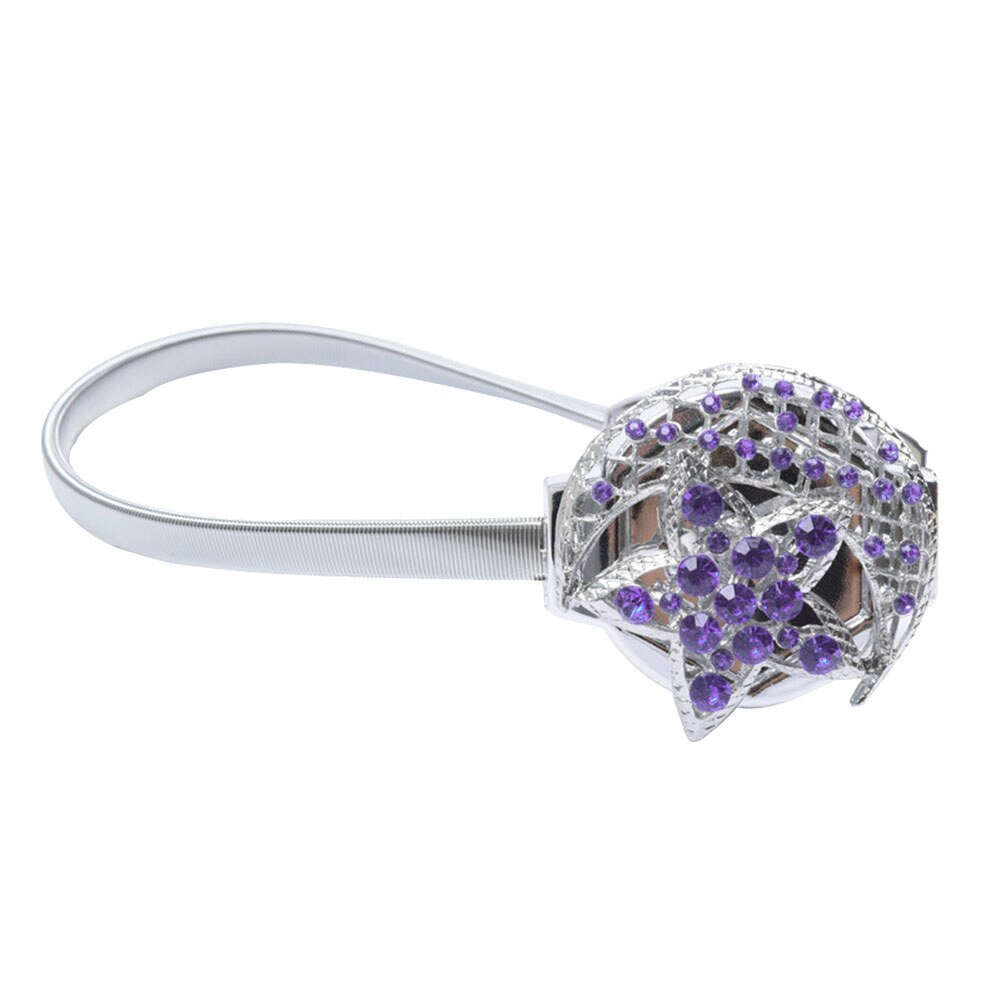 księżyc gwiazda magnetyczny sznurek robić zasłony klamra uchwyt Tieback pasek pas robić dekoracji wnętrz akcesoria dekoracyjne robić zasłna trwałe: Fioletowy