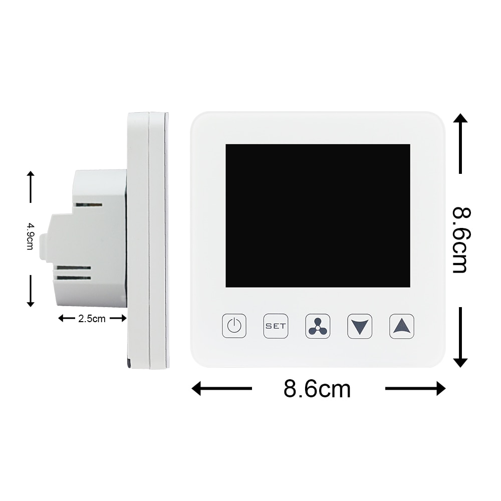 Wifi temperatur controller fan coil enhed smart termostat  ac 200 ~ 240v 5a køling varme ventilation arbejdstilstand