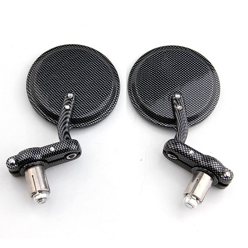 Paar 7/8 "22mm Universele Handle Bar End Achteruitkijkspiegel Side Achteruitkijkspiegel Voor Ducati monster 1098 848 696 999 749 821 796 1200 620: Carbon