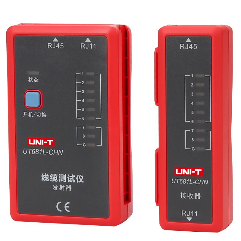 UNI-T UT681L cable tester network cable / telephone line dual-use tester LED status display manual / automatic shutdown