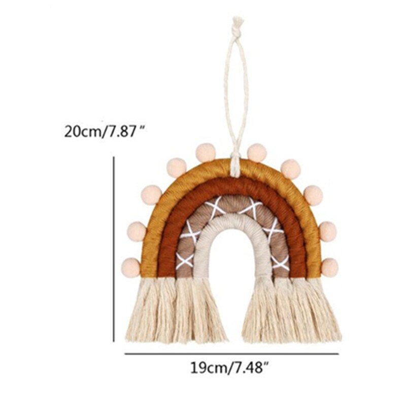 Home Decor Regenboog Weven Ornament Nordic Verse Eenvoudige Kid Kamer Muur Opknoping K1KC: 7HH102951-L