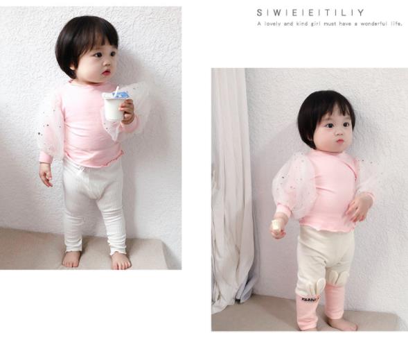 5pcs/lot Baby girls shirts kids children clothing long sleeve puff mesh star tops girl Blouse shirt 0-4T sylvia 610418360480